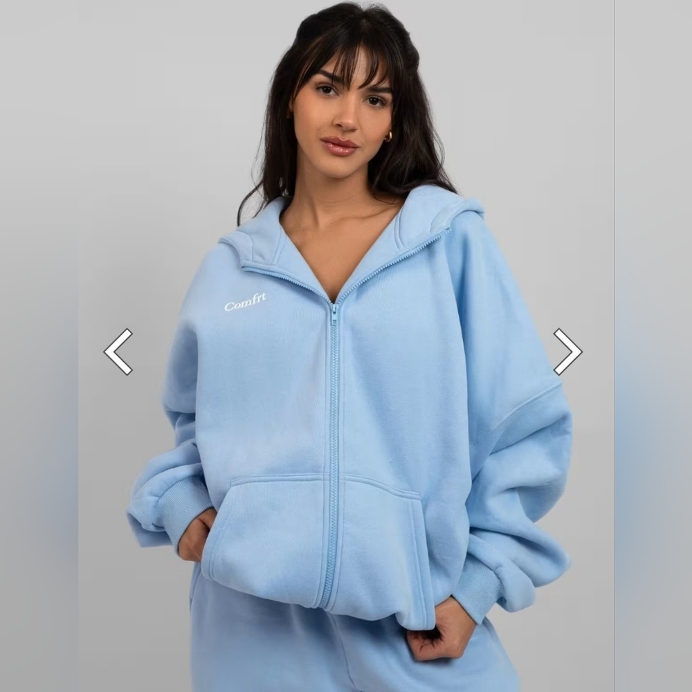 BRAND NEW UNISEX COMFRT CLOUD ZIP HOODIE IN ASTRO SIZE M